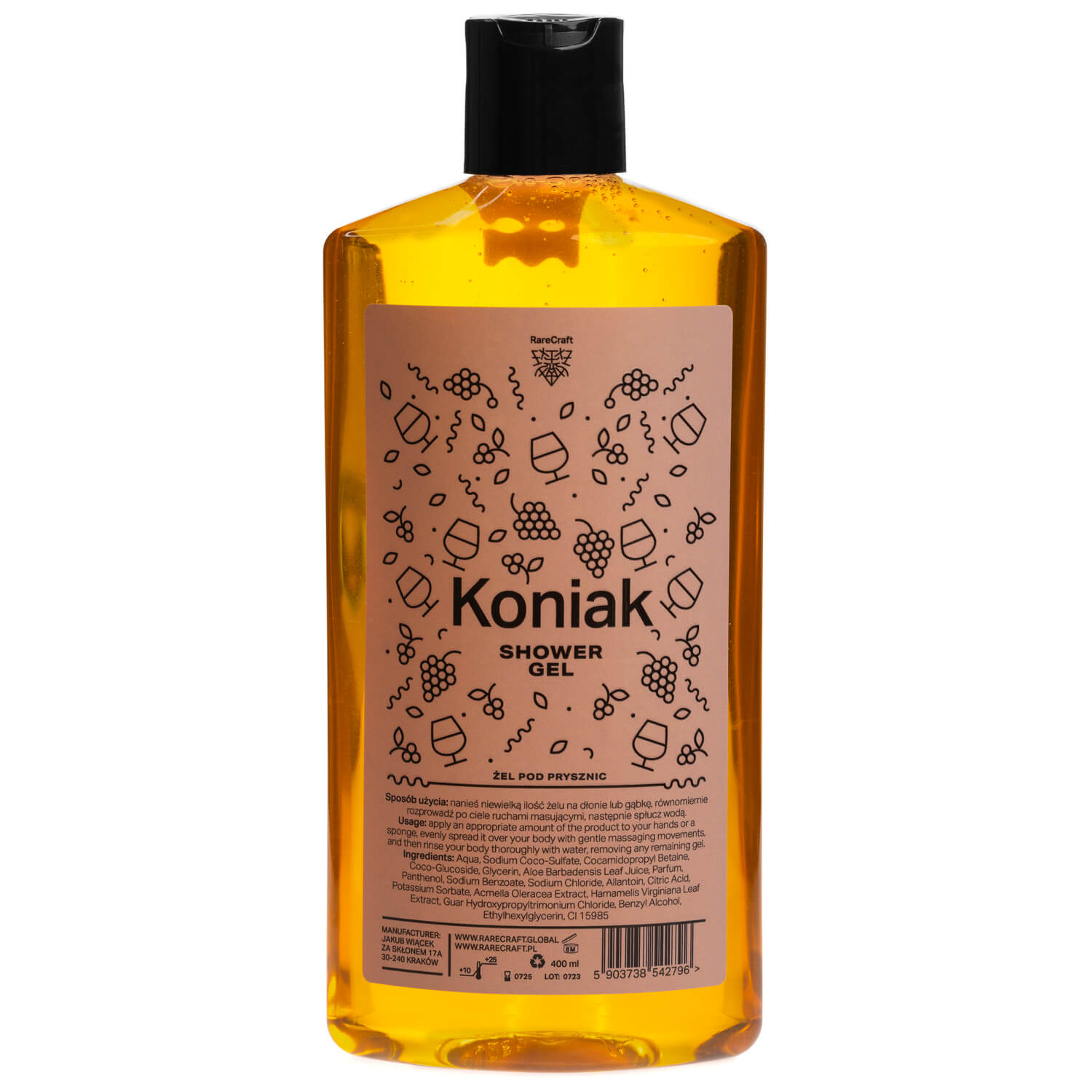 RareCraft Żel pod prysznic Koniak 400 ml