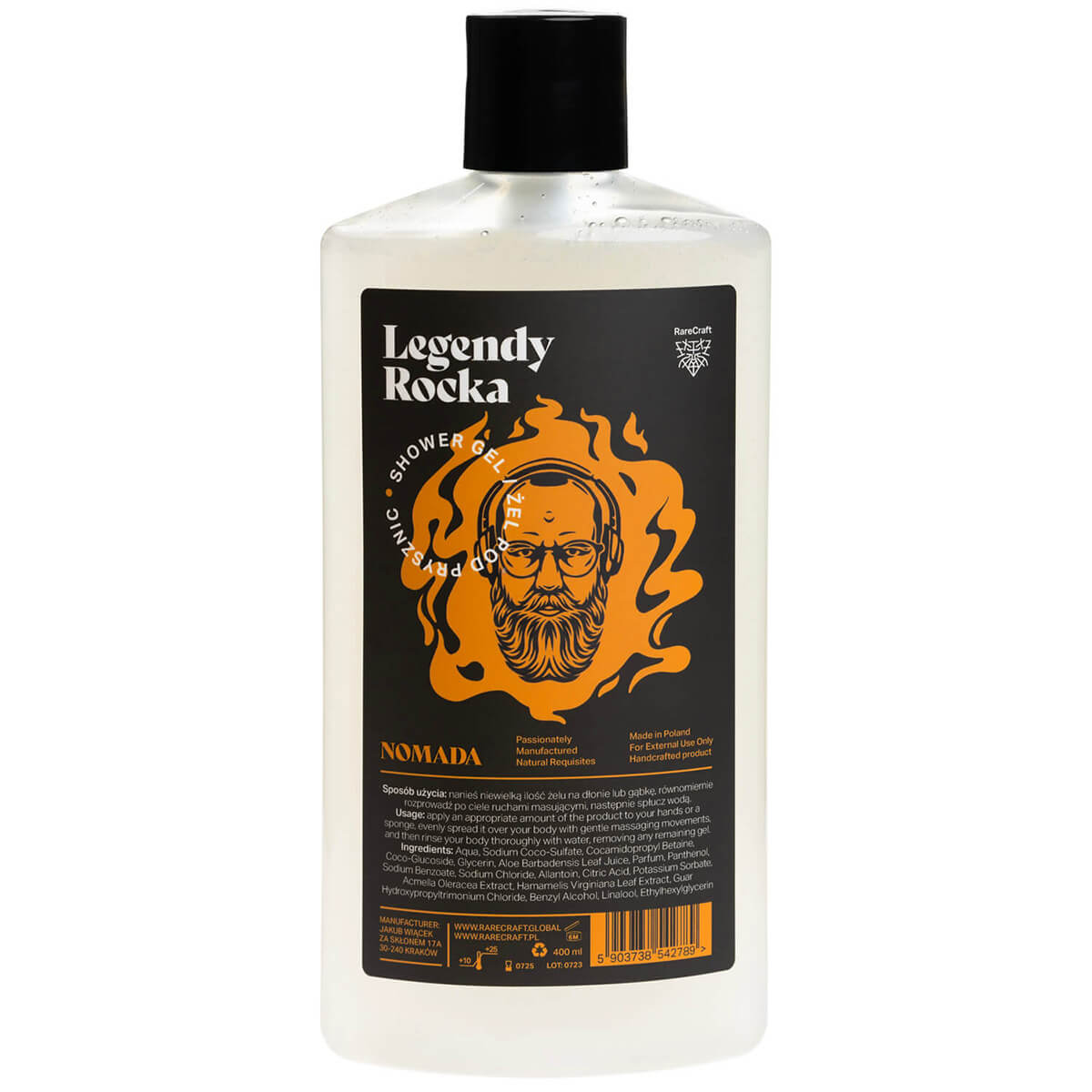 RareCraft Żel pod prysznic Legendy Rocka Nomada 400 ml